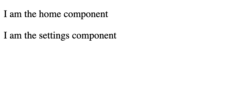 Settings component