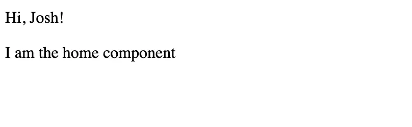 Welcome component